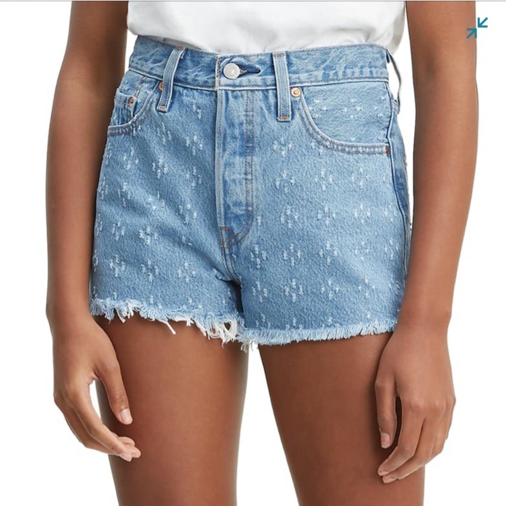 Levi’s 501 high rise shorts Dottie blues color